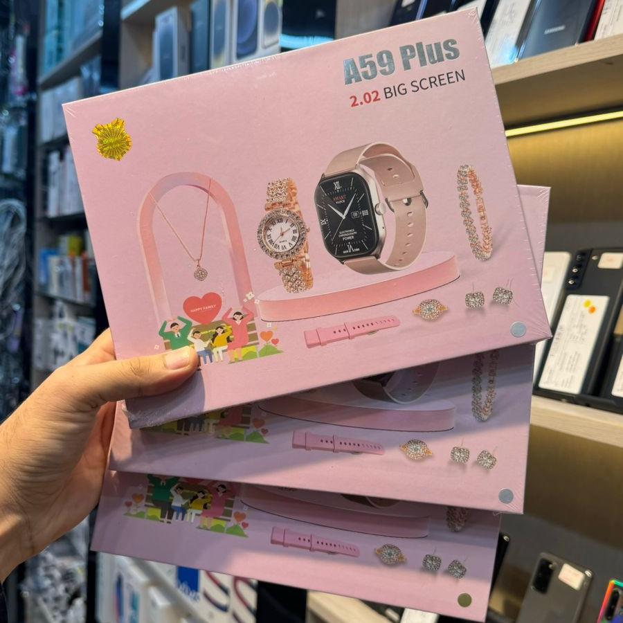 A59 Plus 6 IN 1 Ladies Smart Watch Set
