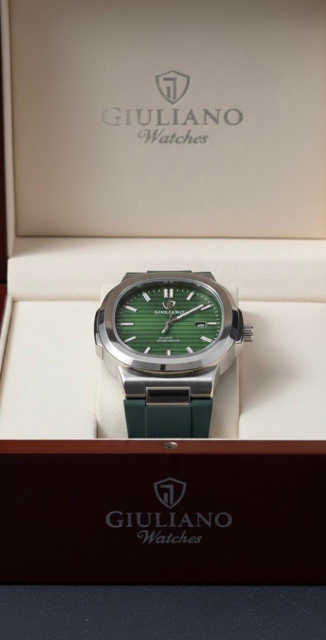 GIULIANO Automatic Black Dial Watch – Timeless Elegance in Motion