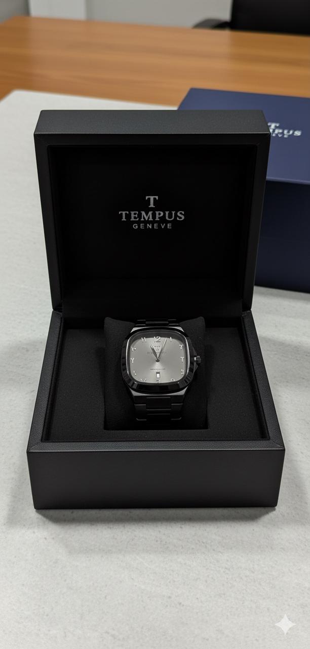 Chronomaster – Automatic Square Dial Watch  100M Water Resistant